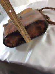 Vtg W. Stine Artisan Leather Hand Tooled Painted Lighthouse Seashore Handbag | eBay