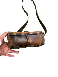 Vintage 70s Mexican Leather Hippie Bag Purse Hand Tooled Worn Tapestry Distress Look Small - Etsy