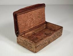 Antique 19th century German Birch Bark Snuff Box | 101antiques