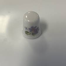 Vintage CD Limoges Thimble | France | Purple Flowers | eBay