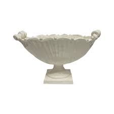 Frances Palmer, Pedestal Bowl with Lace Edge Coiled Handles ...
