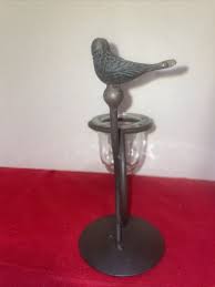 Vintage Heavy Metal Bird Votive Candle Holder8.75” Tall ...