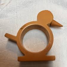 Bakelite Catalin Bird Yellow W Orange Beak Napkin Ring 2.5 ...