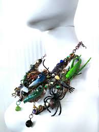 Ladies Jewel, Chunky Necklace Insect Fly Jewelry, Cicada ...