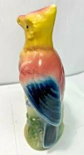 Vintage Royal Copley yellow pink and blue Bird planter | eBay