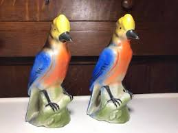 Pair of Ceramic King Fisher Bird Figurines Made in Germany ...