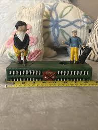 Vintage Cast Iron Golfers Birdie Putt Mechanical Coin Bank ...