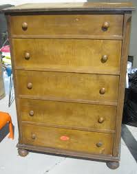 Lot 65 Vintage 5 Drawer Chest / Dresser by Angelus Furniture Co. | EstateSales.org