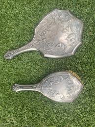 Art Deco Wilcox Vanity Hand Mirror and Brush - Etsy