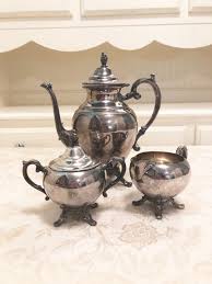 Vintage Footed Rogers Silver Teapot Handle and Knob is ...