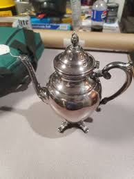Wm Rogers Vintage Silverplate Teapot Rosebud Top | eBay