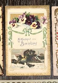 10 Vintage 1910s Embossed Postcards w/ Stamps Birthday Greetings Floral Flowers | eBay