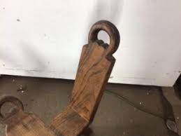 Chair - Wooden 3 Legged Birthing Stool , Circular Carvings - Construction Junction