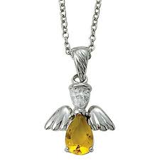 Angel Wing Birthstone Necklace – Catholic Faith Store