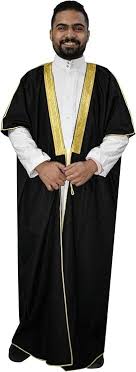 Black Cloak Bisht Abaya Arabian Men Saudi Eid Gulf Bedouin ...