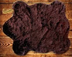 Bear Skin Accent Rug - Chubby Bear Pelt Design - Shaggy Faux Fur - All New Sizes and Colors - Etsy