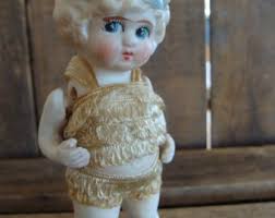 Antique ADORABLE Bisque Jointed Doll Doing the Wa Tussie in ...