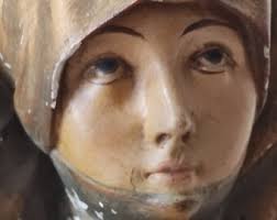 Vintage Saint Figures Half-bust Plaster Figure Plaster ...