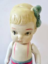 Vintage 30s 1930s LARGE 6.5" Bisque Porcelain China ...