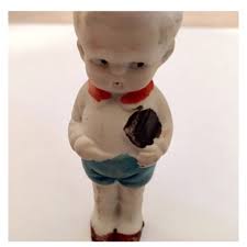 Antique 1930's Porcelain Bisque Boy Figurine, Japanese ...