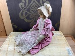 Very Nice, Unique, Handmade Vintage Michelangeli Doll With Wooden Face and Brown Glass Eyes - in Very Good Condition - DVSPOP - Etsy Canada