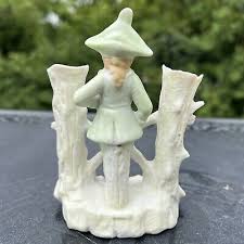 Antique Victorian Bisque Figural Spill or Bud Vase - Parian Porcelain - 4 1/2" | eBay
