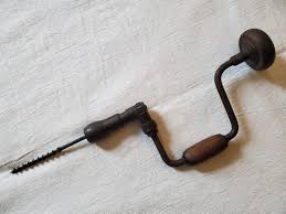 VTG WOODEN HANDLE HAND DRILL - PRE OWNED | eBay