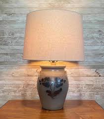 Vintage~rockdale UNION Stoneware~decorative Table Lamp Base ...