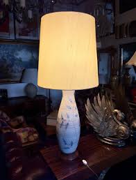 Bitossi Artsian Ceramic Table Lamp with Blue Leaves Design ...