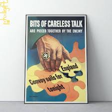 World War 2 Silence Posters - Etsy