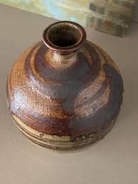 Rustic Pottery Vase | Hand-thrown | Earthy Drip Glaze | Signed Studio Piece - Etsy