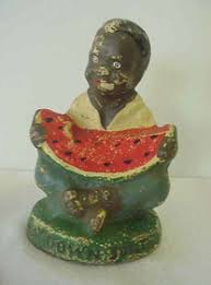 Cast Iron "way Down South" Black Boy Figurine.