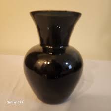 Black Amethyst Glass Vase - Etsy