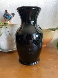 Vintage Black Amethyst Glass Flared Rim Classic Form Vase - Etsy