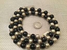 Vintage José Marmolejo Mexico TM-65 Sterling Black Onyx Beaded Necklace | eBay