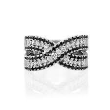 Black and White Diamond Ring, Big Diamond Band, Diamond Ring ...