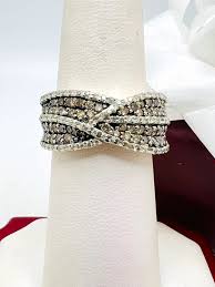 14K White Gold Champagne Diamond 1.05ct Vintage ...