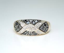 Black & White .60 ct Diamond 14kt Yellow Gold Ring * GAL ...