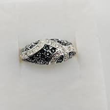 Vintage Domed Clear Rhinestone and Faux Marcasite Statement ...