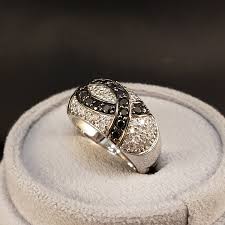 Diamond Rings, 14k Black Diamond Rings, 14k White Gold Black ...