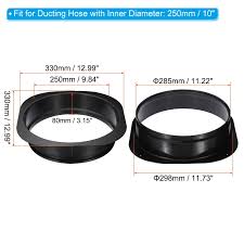 Uxcell 4" Duct Connector Flange Dryer Vent Wall Plate Square to Round Straight Ducting Plate Black - Walmart.com