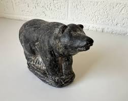 Buy Vintage Wolf Original Bear Figurine | Carved Soapstone | Made in Canada Online in India - Etsy