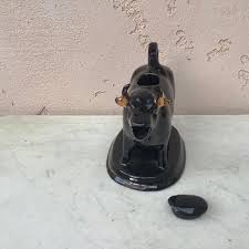 English Staffordshire Black Cow Creamer, circa 1880 | Chairish