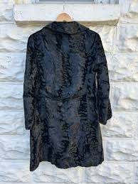 Vintage 1970's Jacket Women's Black Faux Fire Button Up Coat Causal | eBay