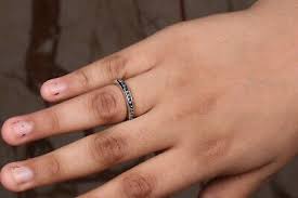 3.50cts Natural Blue Raw Diamond Ring, Rustic Uncut Diamond Full Eternity Band | eBay