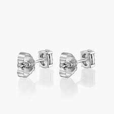 Oval Diamond Stud Earrings 1 CT - 14k White Gold - Oak & Luna
