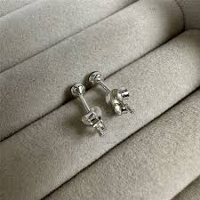 Real 925 Sterling Silver & 3mm Round Clear Crystal Stud ...
