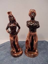 Vintage Bronze Copper Genie or Egyptian Couple | eBay