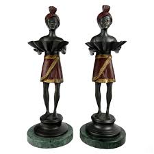 Sold at Auction: Orientalist Blackamoor Nubian Bronze Sculpture LOT