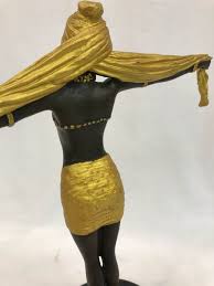 Sold at Auction: Demetre Chiparus, Bronze Statue of Egyptian Woman by D.H. Chiparus